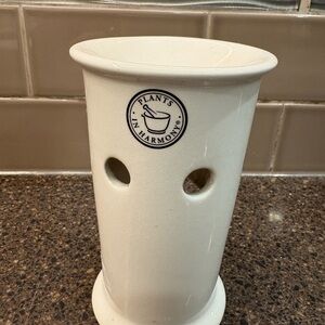 Ceramic Vintage Bath and Body Works Plants in Harmony Tea Light Oil/Wax Melter